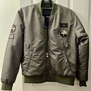 Leonine Flight Jacket Men’s XXL Army Green Military Bomber USA Top Gun Air Force